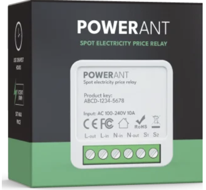 powerant rela, spotpris, wifi, elstyrning, enhetsstyrning